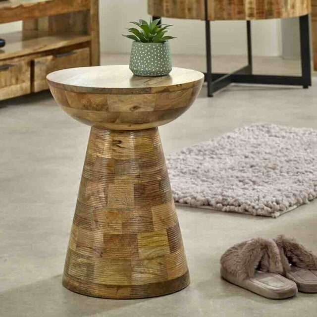 Rustic-Modern-Round-Solid-Mango-Wood-Side-Table-Mushroom-Style-With-Pedestal-Base-35cm