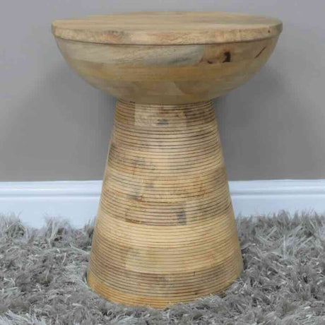 Rustic-Modern-Round-Solid-Mango-Wood-Side-Table-Mushroom-Style-With-Pedestal-Base-35cm