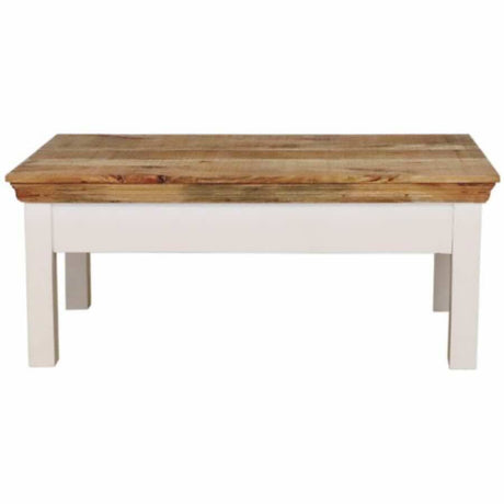 Rustic-Natural-Mango-Wood-Coffee-Table-With-Drawer-White-Legs-85cm