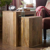 Rustic-Natural-Mango-Wood-Nest-of-2-Side-Tables