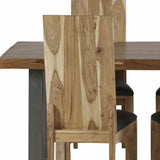 Rustic-Natural-Solid-Acacia-Wood-Dining-Chair-Leather-Seat