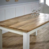 Rustic-Natural-Solid-Mangowood-Rectangular-Dining-Table-White-Wood-Legs-170cm