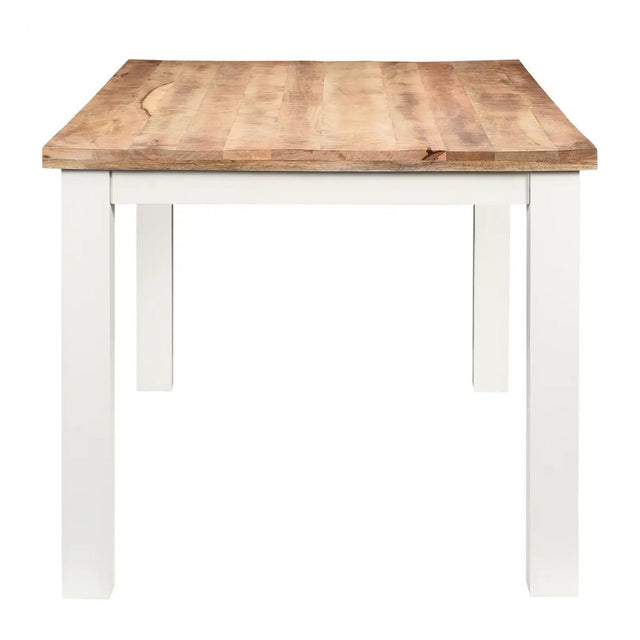 Rustic-Natural-Solid-Mangowood-Rectangular-Dining-Table-White-Wood-Legs-170cm