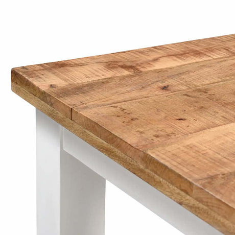 Rustic-Natural-Solid-Mangowood-Rectangular-Dining-Table-White-Wood-Legs-170cm