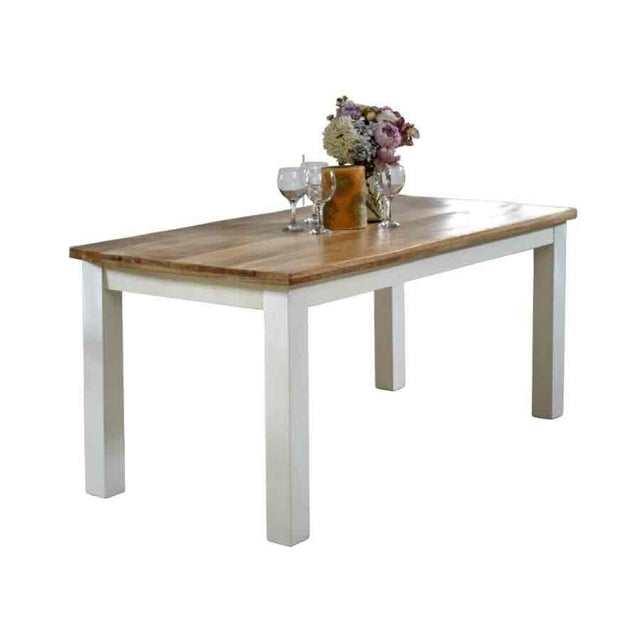 Rustic-Natural-Solid-Mangowood-Rectangular-Dining-Table-White-Wood-Legs-170cm