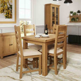 Rustic-Oak-Dining-Chairs-With-Cream-Fabric-Seat-Set-of-2