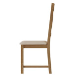 Rustic-Oak-Wood-Dining-Chair-With-Cream-Fabric-Seat-Set-of-2