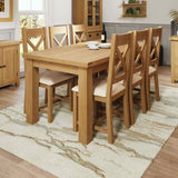 Rustic-Oak-Wood-Dining-Chair-With-Cream-Fabric-Seat-Set-of-2