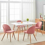 Rustic-Pink-Velvet-Dining-Chair-Diamond-Back-Stitching-Wooden-Beech-Legs-Set-of-2