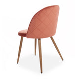 Rustic-Pink-Velvet-Dining-Chair-Diamond-Back-Stitching-Wooden-Beech-Legs-Set-of-2