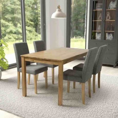 Rustic-Rectangular-Oak-Dining-Table-And-4-Green-Linen-Dining-Chairs-Kitchen-Table-Set-150cm