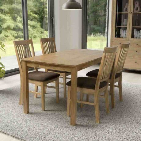 Rustic-Rectangular-Oak-Dining-Table-And-4-Oak-Dining-Chairs-Kitchen-Table-Set-150cm