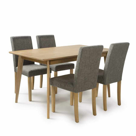 Rustic-Rectangular-Oak-Dining-Table-And-Green-Linen-Dining-Chairs-4-6-Seater-Kitchen-Table-Set