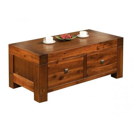 Rustic-Rectangular-Solid-Acacia-Wood-Coffee-Table-With-2-Drawers-120cm