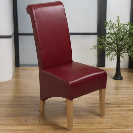 Rustic-Red-Faux-Leather-High-Back-Dining-Chair-With-Scroll-Back-_-Rubberwood-Legs-Set-of-2