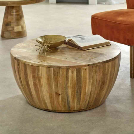 Rustic-Round-Solid-Mango-Wood-Coffee-Table-Drum-Style-80cm