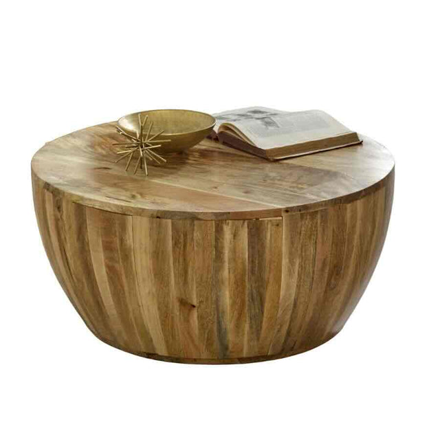 Rustic-Round-Solid-Mango-Wood-Coffee-Table-Drum-Style-80cm