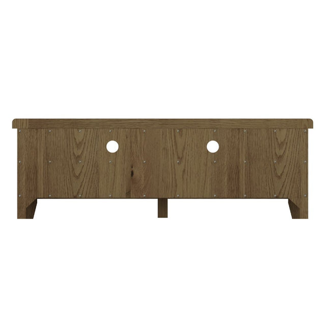 Nathan Classic Smoked Oak Wood TV Stand With Storage