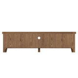 Nathan Classic Smoked Oak Wood Large TV Stand With Storage