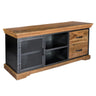 Rajkot Industrial Acacia Wood And Metal TV STand With Storage