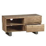 Charleston Industrial Acacia Wood TV Stand With Storage