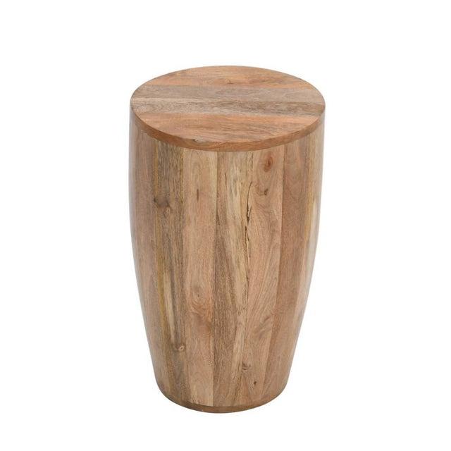 Rustic-Solid-Mango-Wood-Drum-Style-Side-Table-35cm