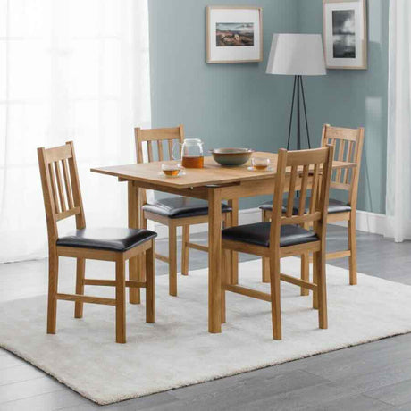 Rustic-Solid-Oak-Dining-Chair-With-Panelled-Back-_-Black-Faux-Leather-Seat-Cushion-Set-of-2