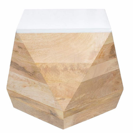 Rustic-Square-Natural-Mango-Wood-Side-Table-White-Top-40cm