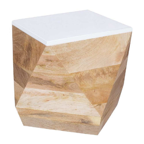 Rustic-Square-Natural-Mango-Wood-Side-Table-White-Top-40cm