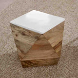 Rustic-Square-Natural-Mango-Wood-Side-Table-White-Top-40cm