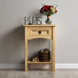 Rustic-light-oak-hallway-console-table-with-drawer-in-light-pine-wood