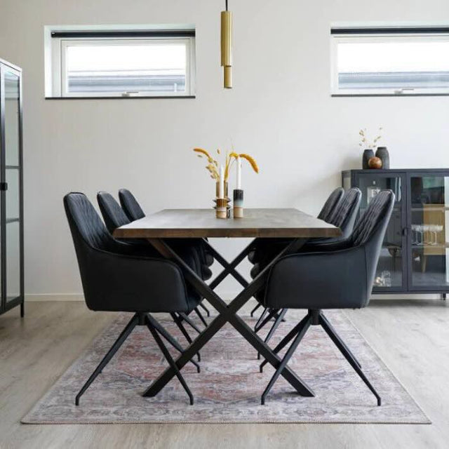 Rustic-rectangular-oak-dining-table-with-solid-wood-top-and-black-metal-legs