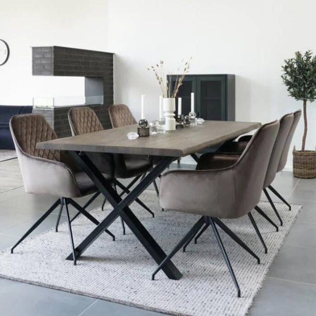 Rustic-rectangular-oak-dining-table-with-solid-wood-top-and-black-metal-legs