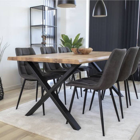 Rustic-rectangular-oak-dining-table-with-solid-wood-top-and-black-metal-legs