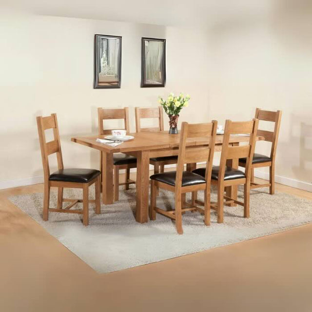 Rustic-rectangular-oak-extending-dining-table-with-central-pullout-extension-160cm-210cm