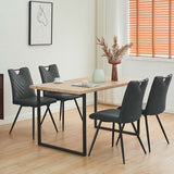 Rustic-rectangular-wooden-dining-table-with-black-metal-frame-and-natural-oak-tabletop-160cm