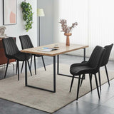 Rustic-rectangular-wooden-dining-table-with-black-metal-frame-and-natural-oak-tabletop-160cm