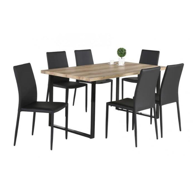 Rustic-rectangular-wooden-dining-table-with-black-metal-frame-and-natural-oak-tabletop-160cm