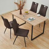 Rustic-rectangular-wooden-dining-table-with-black-metal-frame-and-natural-oak-tabletop-160cm