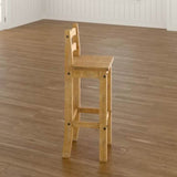 Rustic-solid-oak-bar-stool-in-light-pine-wood