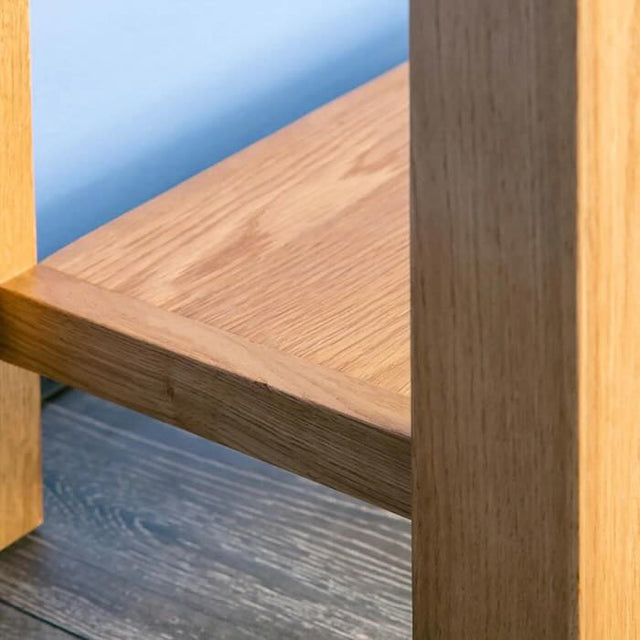 Rustic-solid-oak-hallway-console-table-with-double-drawer