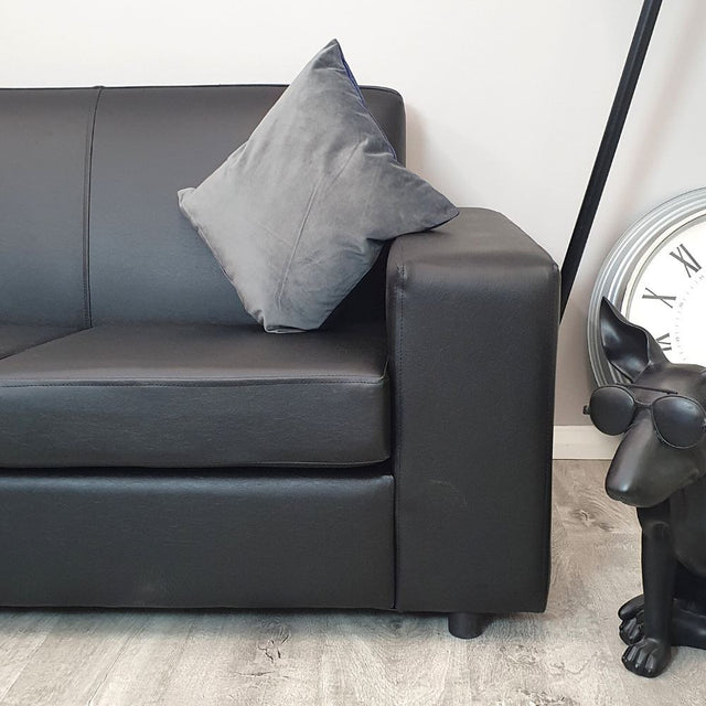 Simple-2-Seater-Grey-Faux-Leather-Armed-Sofa-150cm