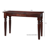 Traditional-Dark-Mango-Wood-Console-Table-With-Drawer-120cm