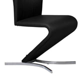 Ultra-Modern-Black-Faux-Leather-Cantilever-Dining-Chair-With-Modern-Chrome-Base-Set-of-2