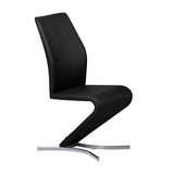 Ultra-Modern-Black-Faux-Leather-Cantilever-Dining-Chair-With-Modern-Chrome-Base-Set-of-2