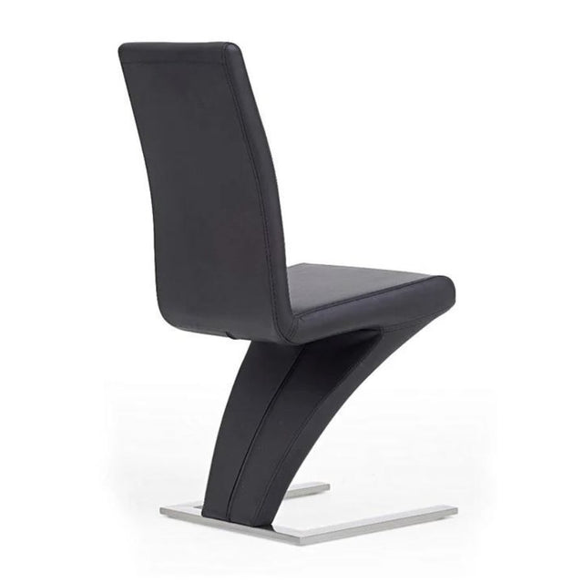 Ultra-Modern-Black-Faux-Leather-Cantilever-Dining-Chairs-With-Metal-Base-Set-of-2