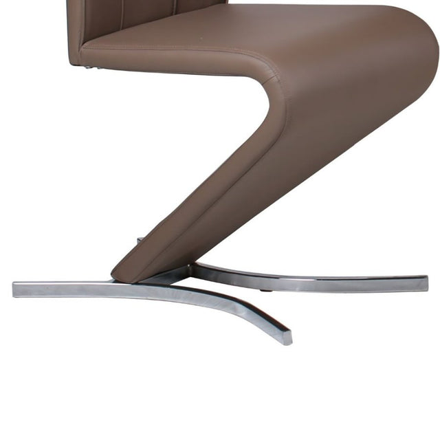 Ultra-Modern-Brown-Faux-Leather-Cantilever-Dining-Chair-With-Modern-Chrome-Base-Set-of-2