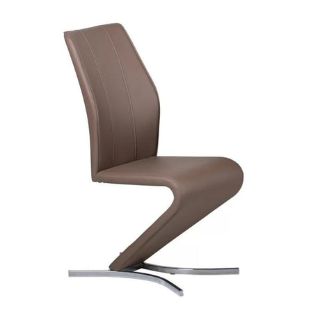 Ultra-Modern-Brown-Faux-Leather-Cantilever-Dining-Chair-With-Modern-Chrome-Base-Set-of-2