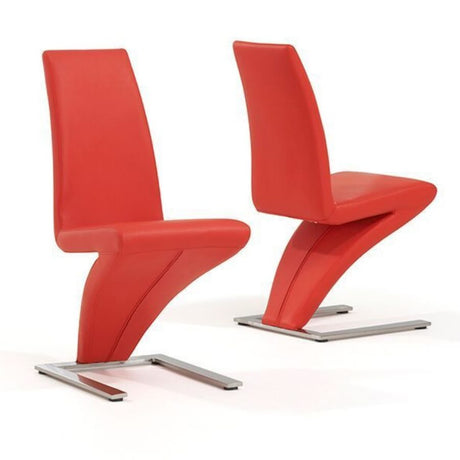 Ultra-Modern-Red-Faux-Leather-Cantilever-Dining-Chairs-With-Metal-Base-Set-of-2