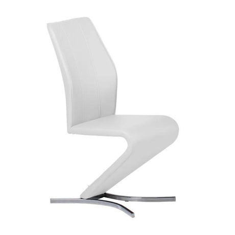 Ultra-Modern-White-Faux-Leather-Cantilever-Dining-Chair-With-Modern-Chrome-Base-Set-of-2